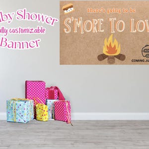 Sursurprise S'mores Party Decorations - S'more To Love Banner & S'mores Banner For Baby Shower, Camping Theme