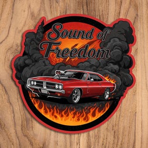 V8 Sound of Freedom sticker on high quality vinyl