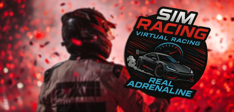 Sim Racing Sticker: Holographic Vinyl Decal - Etsy