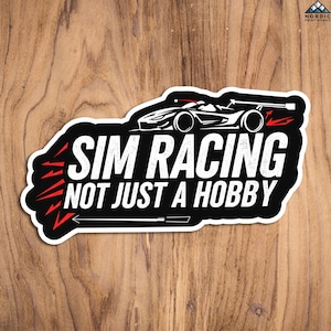 高品質のビニールに貼られたSimRacingステッカー