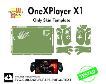 OneXPlayer X1 Skin vector template file skin die cut layout