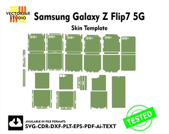 Samsung Galaxy Z Flip7 5G Skin vector template file skin die cut layout