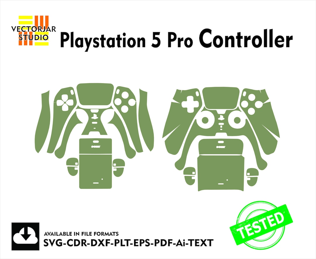 PS5 PRO Controller Skin Vector Template File Skin Die Cut Layout - Etsy UK