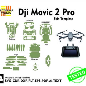 Dji Mavic 2 Pro Skin Template-Datei Vorlage für eine Dji Mavic 2 Pro Skin