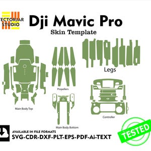 Dji Mavic Pro Skin Template-Datei, gestanztes Layout
