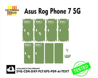 Asus ROG Phone 7 5G Skin vector template file skin die cut layout