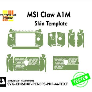 MSI Claw A1M Skin Template-Datei, Skin gestanztes Layout