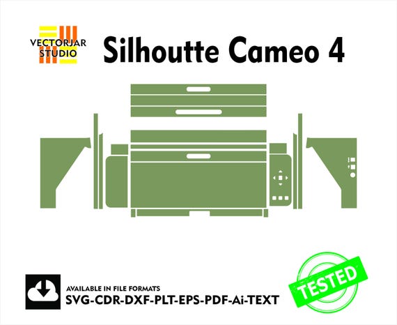 Silhoutte Cameo 4 Skin vector template file skin die cut layout