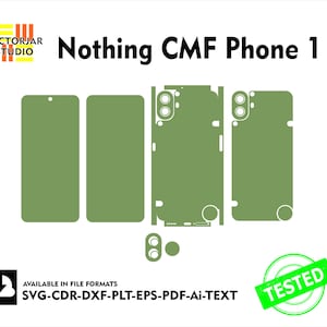 Nothing CMF Phone 1 Skin vector template file skin die cut layout