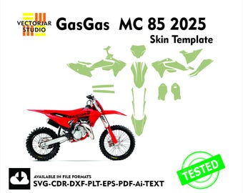 GasGas  MC 85 2025 Skin vector template file skin die cut layout