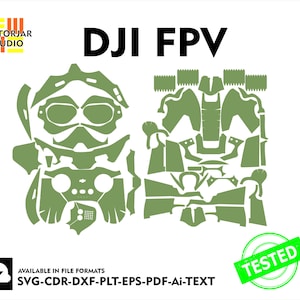 DJI FPV スキン ベクター テンプレート ファイル スキン ダイカット レイアウト