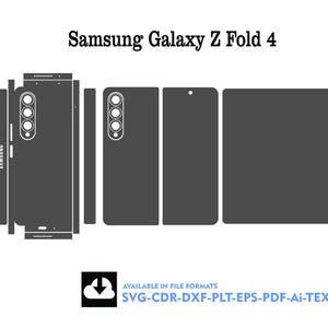 Samsung Galaxy Z Fold 4 Skin vector template file skin die cut layout