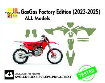 GASGAS Factory Edition(2023 -2025) All models Skin vector template file skin die cut layout
