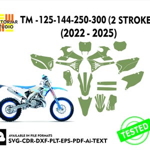 TM 125-144-250-300_2 stroke - (2022-2025) Skin vector template file skin die cut layout
