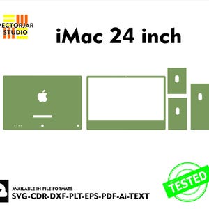 iMac 24 cale Skórka wektor szablon plik skóry wycinany układ