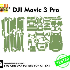 DJI Mavic 3 Pro Skin Vektor Vorlage Datei Skin gestanztes Layout