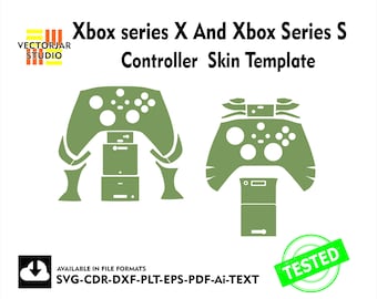 Xbox Series X and Xbox Series S controller Skin vector template file skin die cut layout