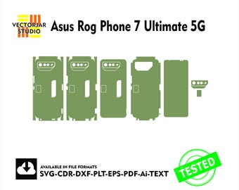 Asus Rog Phone 7 Ultimate 5G Skin vector template file skin die cut layout