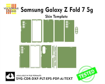 Samsung Galaxy Z Fold 7 (5g) Skin vector template file skin die cut layout
