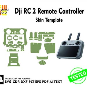 DJI RC 2 リモートコントローラースキンのベクターテンプレートファイルスキンダイカットレイアウト
