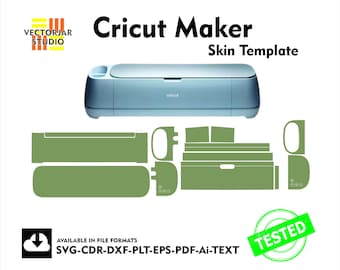Cricut Maker Skin vector template file skin die cut layout
