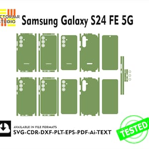Samsung Galaxy S24 FE 5G Skin vector template file skin die cut layout