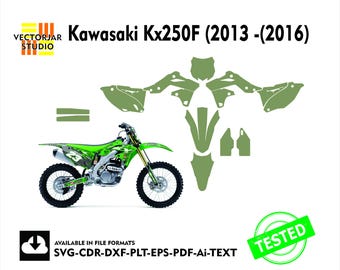Kawasaki Kx250F (2013 -2016) Skin vector template file skin die cut layout