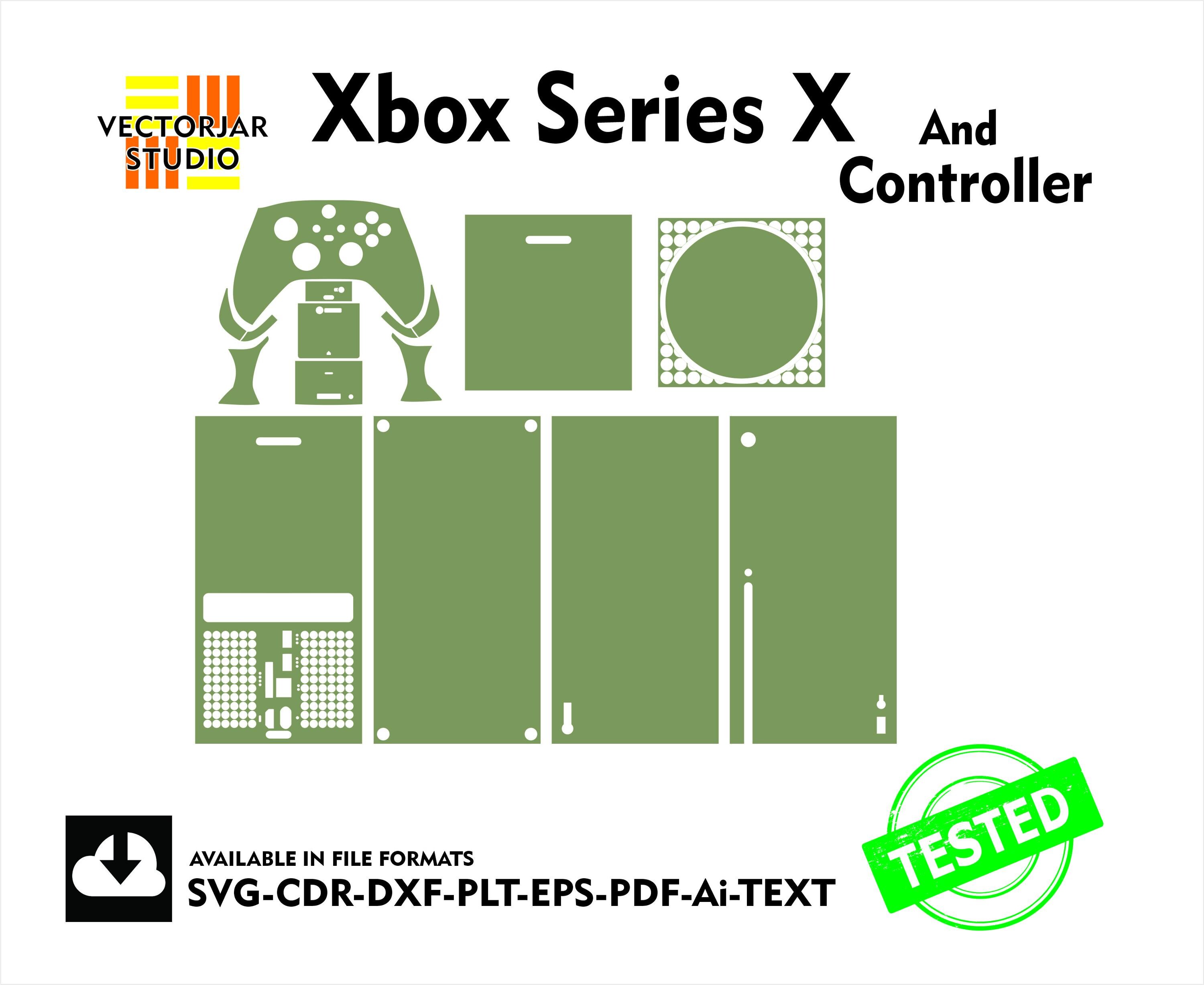 Xbox Series X and Controller Skin Vector Template File Skin Die Cut ...