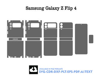 Samsung Galaxy Z Flip 4 Skin vector template file skin die cut layout