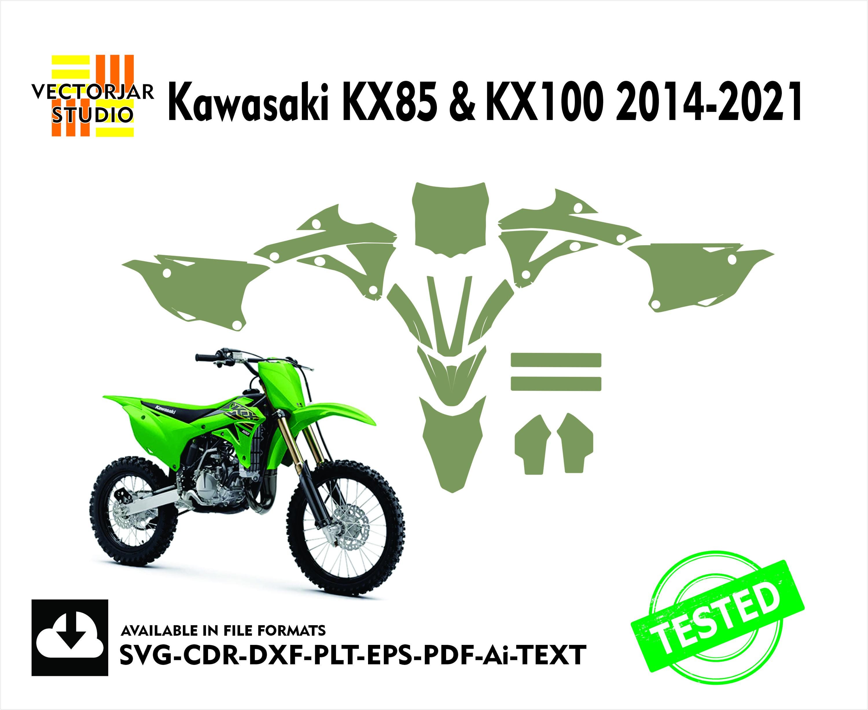 Kawasaki KX85 KX100 (2014-2021) Skin Vector Template File Skin