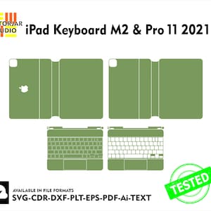 iPad Magic Keyboard M2 & Case Pro 11 2021 Skin Vektor Vorlage Datei Skin die cut Layout