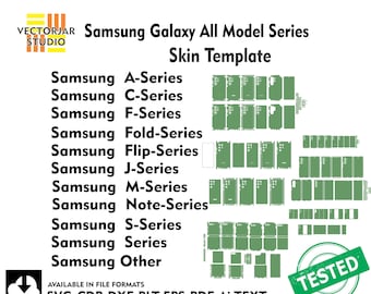 All Samsung Galaxy Skin Template Bundle Vector Files