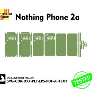 Nothing Phone 2a Skin vector template file skin die cut layout