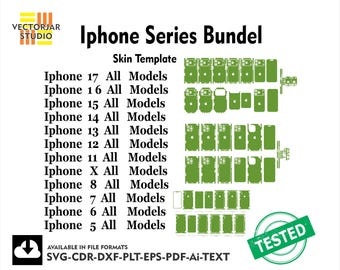 All iPhone 5–17 Series  Skin Templates file skin die cut layout