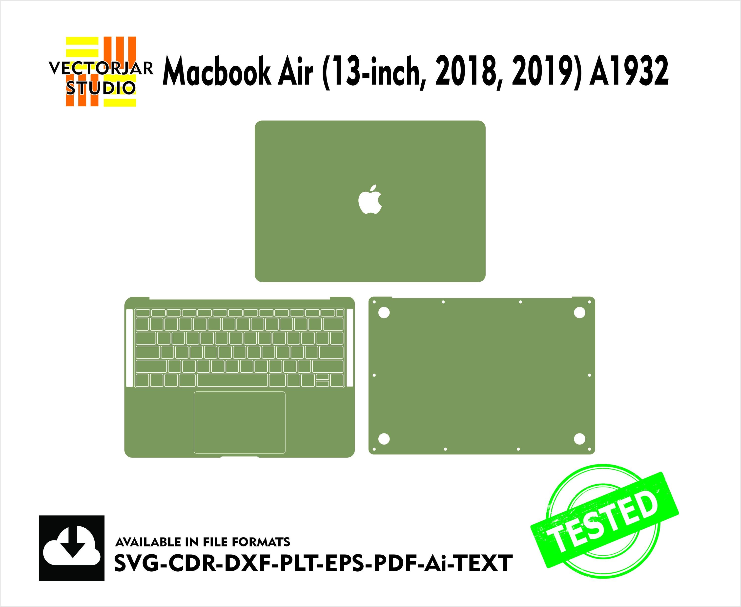 MacBook Air (13インチ、2018、2019) A1932 スキン ベクター 