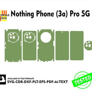 Nothing Phone (3a) Pro 5G Skin vector template file skin die cut layout