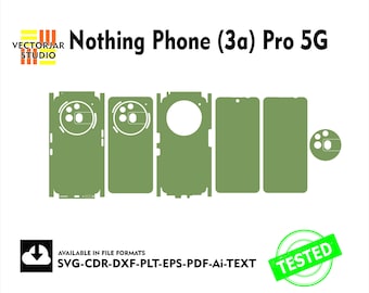 Nothing Phone (3a) Pro 5G Skin vector template file skin die cut layout