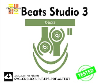Beats Studio 3 Skin vector template file skin die cut layout