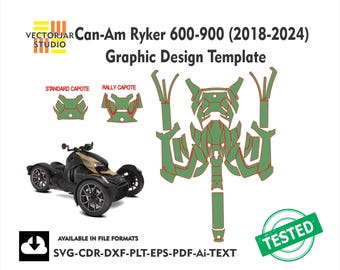 Can-Am Ryker 600 900 2018-2024 Skin vector template file skin die cut layout