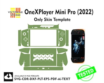 OneXPlayer Mini Pro (2022) Skin vector template file skin die cut layout