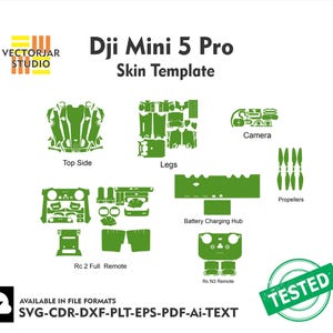 Dji Mini 5 Pro Skin 3D Design Vorlage Haut gestanztes Layout
