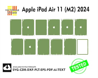 Apple iPad Air 11 (M2) 2024 Skin vector template file skin die cut layout