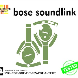 bose soundlink Skin vector template file skin die cut layout