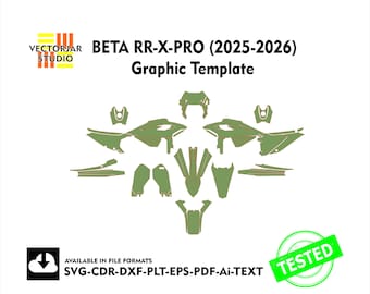 BETA RR-X-PRO (2025-2026) Graphic vector template file skin die cut layout