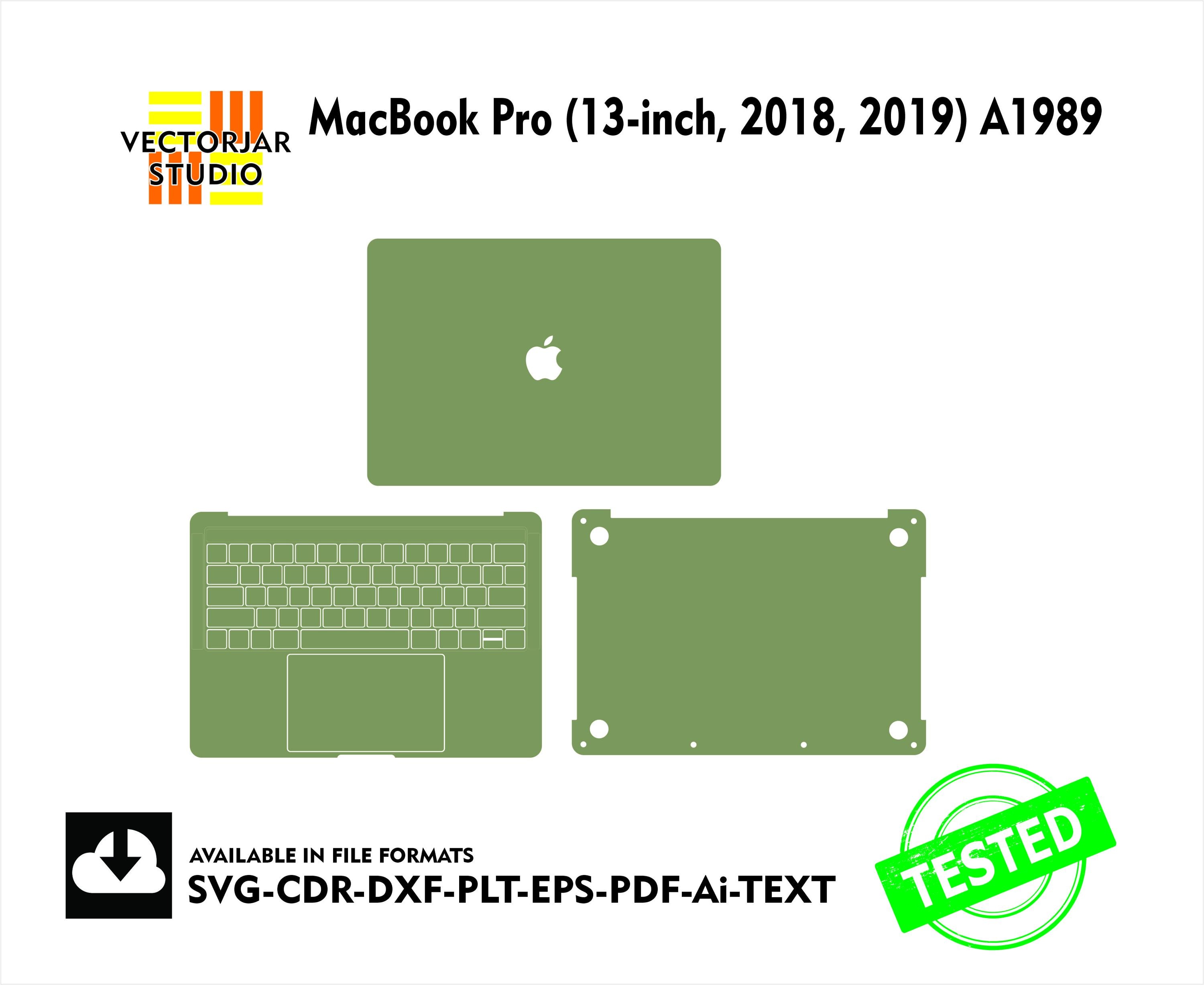 MacBook Pro (13-inch, 2018, 2019) A1989 Skin Vector Template File 
