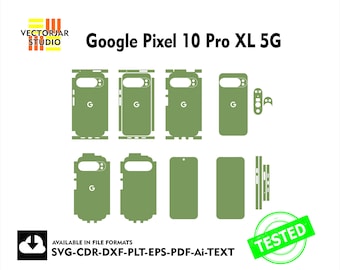 Google Pixel 10 Pro XL 5G Skin vector template file skin die cut layout