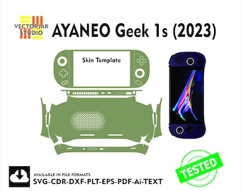 AYANEO Geek 1s (2023) Skin vector template file skin die cut layout