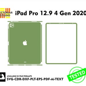 以下が含まれることがあります： Appleのロゴが付いた緑色のiPad Pro 12.9 第4世代2020用画面保護フィルム。画面保護フィルムは、SVG、CDR、DXF、PLT、EPS、PDF、Ai、TEXTファイル形式で入手できます。