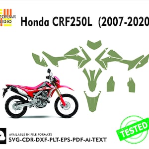 Honda CRF250L (2007 - 2020) Skin vector template file skin die cut layout
