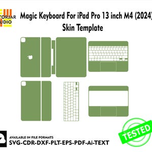 Apple Magic Keyboard For iPad Pro 13 inch M4 (2024) Skin vector template file skin die cut layout